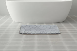 Alfombra de Baño Memory Piedras Gris