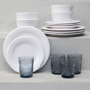 Juego 16 Piezas Queen / Vaso Hampton Blue