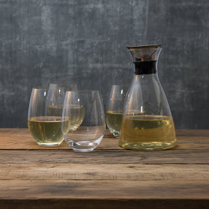 Set Jarra Vidrio Volterra + Vaso Modena