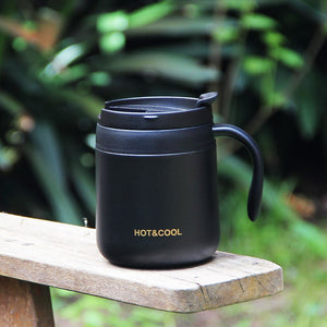 Taza Térmica Negra Acero Inoxidable 350 ml