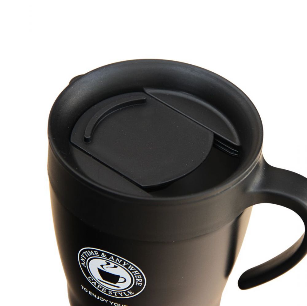 Taza Térmica Cafe Style Black Acero Inox. 330 ml