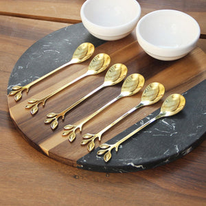 Set x 6 Cucharita Fleur Gold