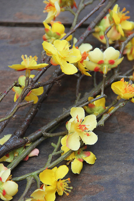 Yellow Cherry Blossom Stem 85 cm