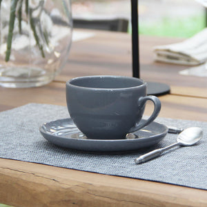 Taza c/Plato Positano Grey