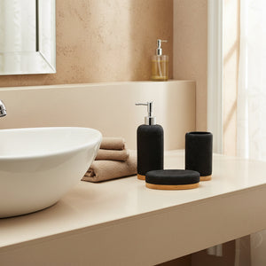 Set de Baño Root Negro x 3 Piezas