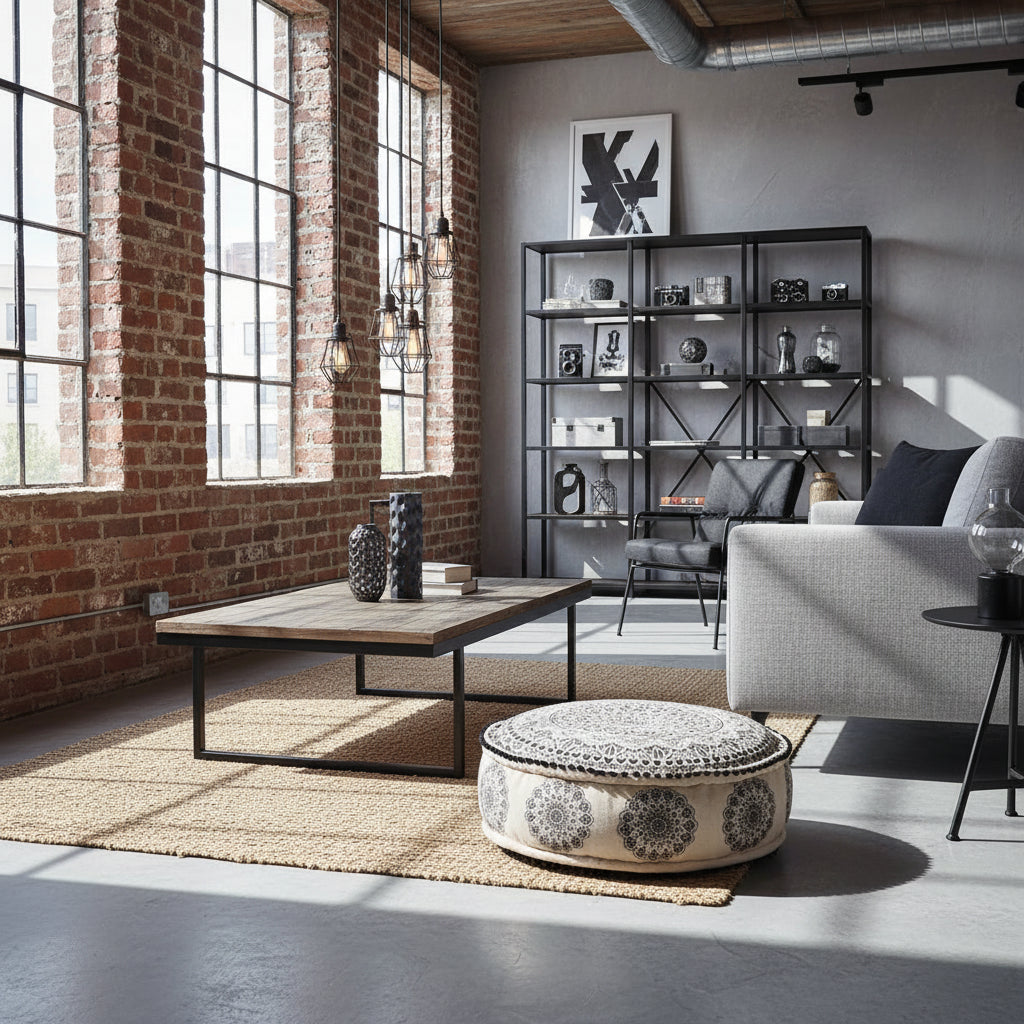 Puff Flor de Medianoche 60x20 Cm