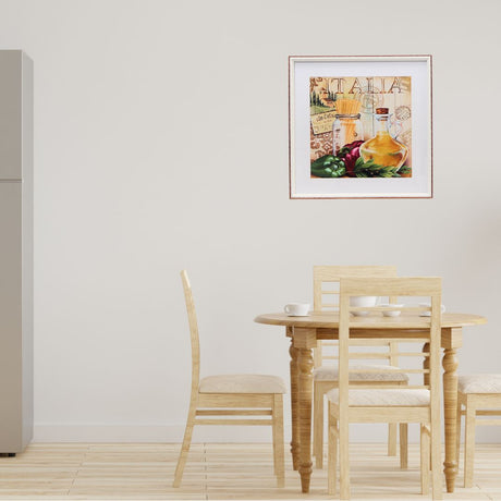 Cuadro Italia 40x40 cm Marco Oscuro