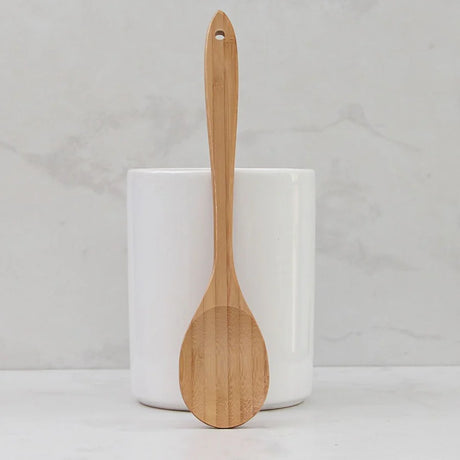 Pack 4 Utensilios Bamboo/Espatula Acanalada/Tenedor/Cuchara/Respostera