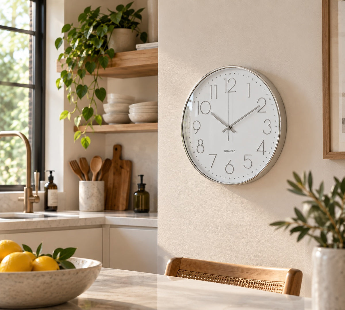 Reloj Plata 35 cm