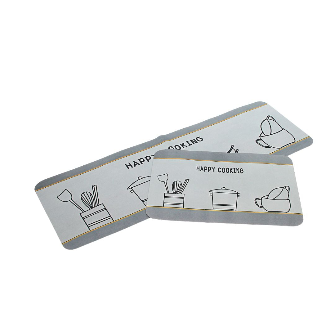 Set Alfombras de Cocina Happy Cooking
