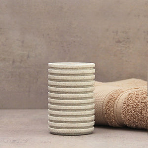 Vaso de Baño Piedra Rayas Beige