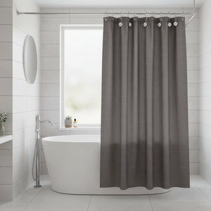 Cortina de Baño Elegance Gris Oscuro