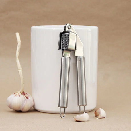Pack 3 Utensilios Acero/Pelador Papas/Prensa Ajo/Abrelatas