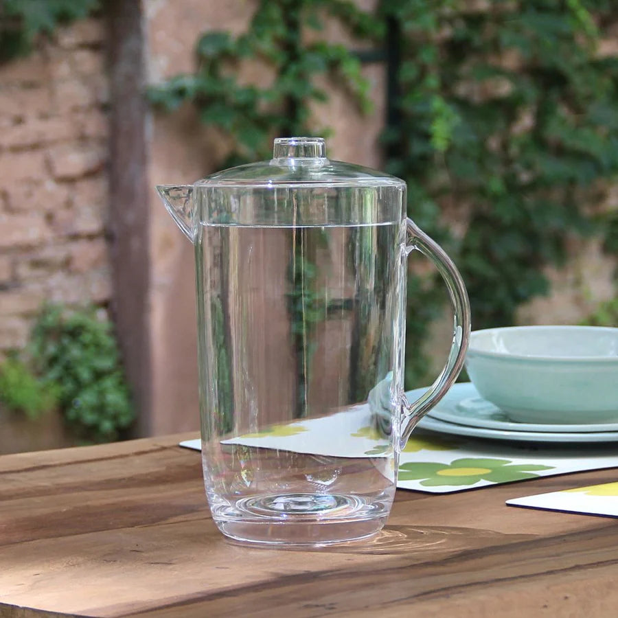 Juego 6 Vasos Altos + Jarra Acrílico Clásico