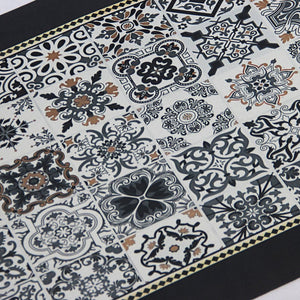 Set  Alfombras de Cocina Black Mosaic