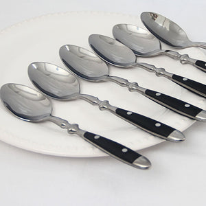 Pack x 6 Cuchara de Te Bistro Negro