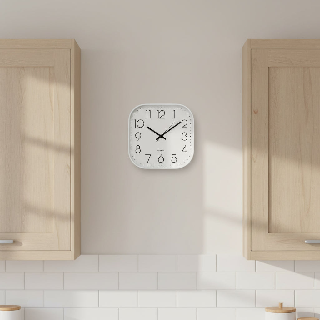 Reloj Square White 30 cm