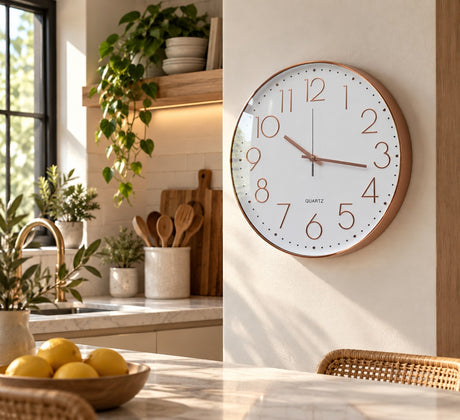 Reloj Cobre y Blanco 29,5 cm