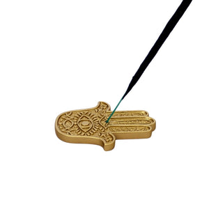 Mano Hamsa Porta Sahumerio Dorado