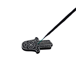 Mano Hamsa Porta Sahumerio Negro