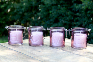 Porta Velas x 4 HOME Violeta