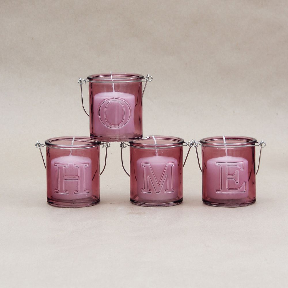 Porta Velas x 4 HOME Violeta