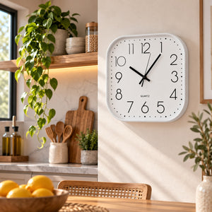 Reloj Square White 30 cm