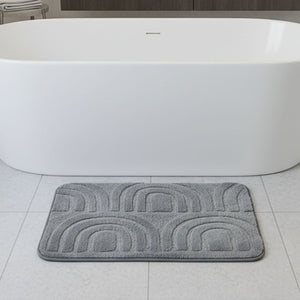 Alfombra de Baño Wave Gris 40x60 cm