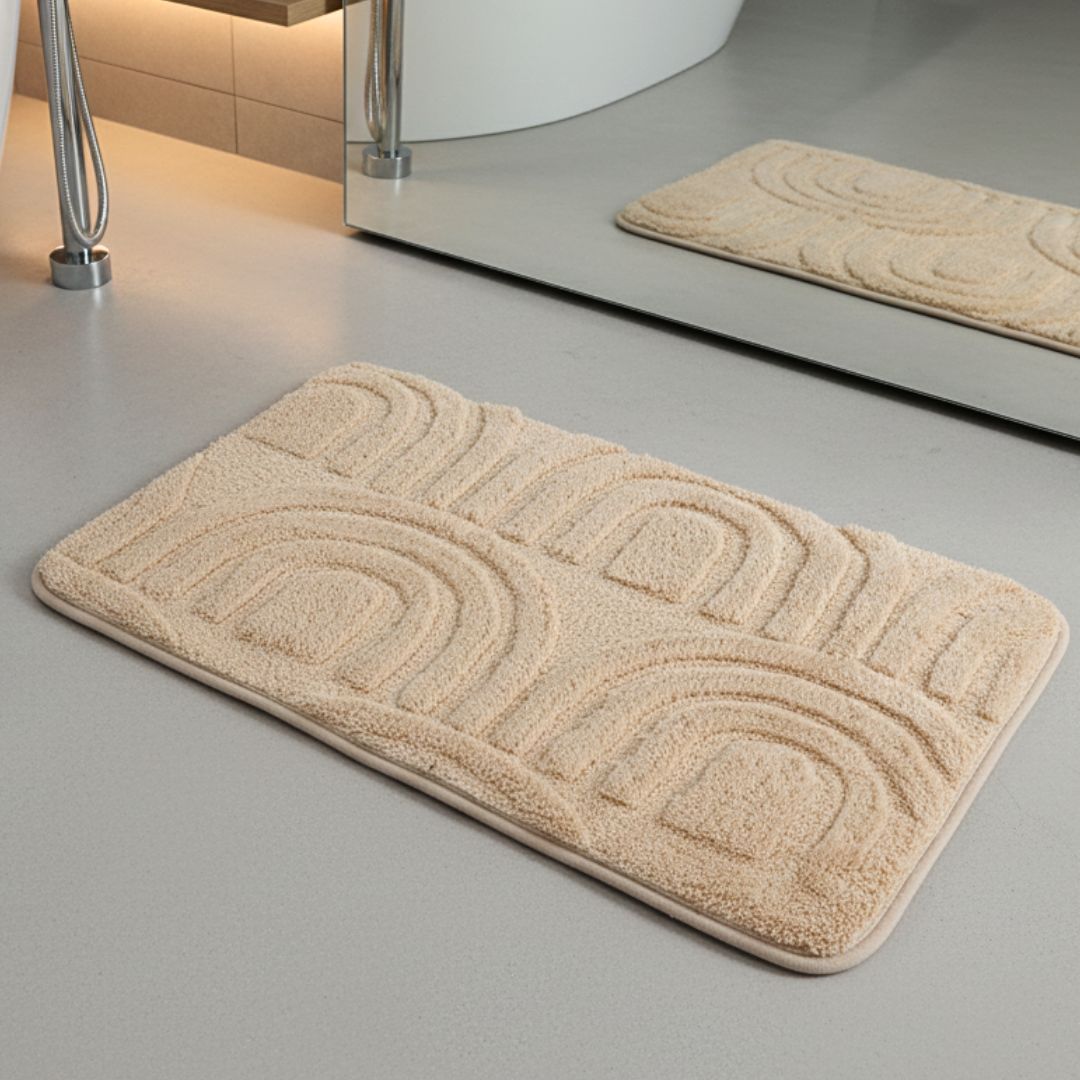 Alfombra de Baño Wave Beige 40x60 cm