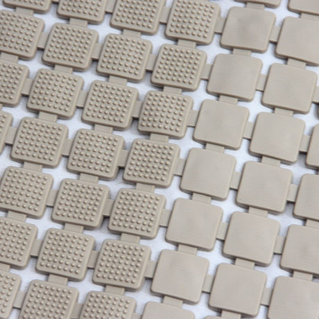 Alfombra Antideslizante Beige Grid  (39x71 cm)