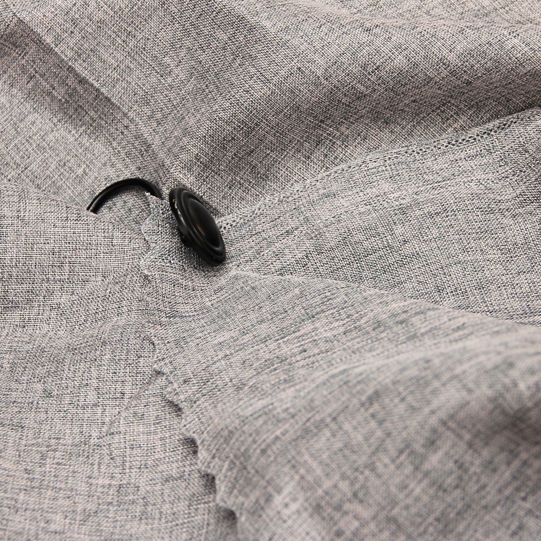 Cortina de Baño Lino Look Gris Oscuro