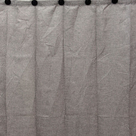 Cortina de Baño Lino Look Gris Oscuro
