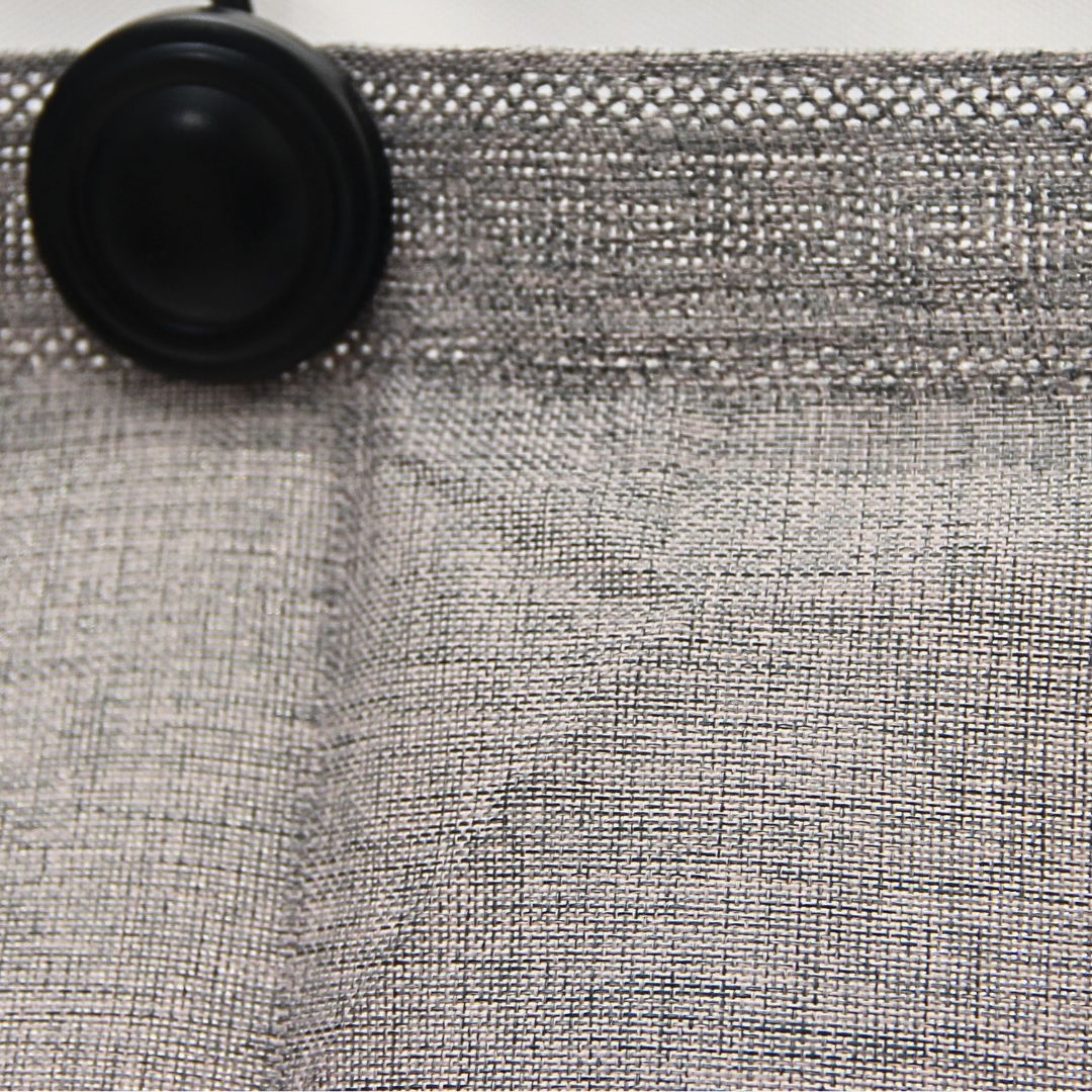 Cortina de Baño Lino Look Gris Oscuro