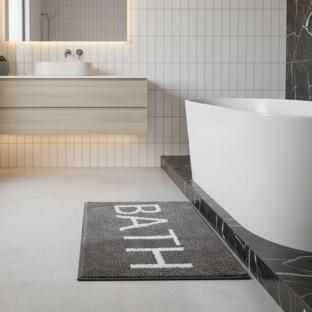 Alfombra de Baño Bath Gris 50x80 cm