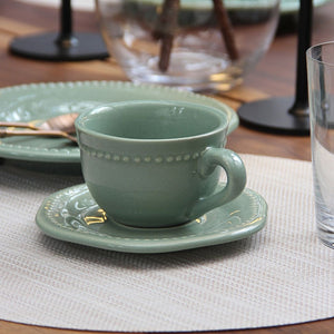 Taza de Te Queen Verde Aqua