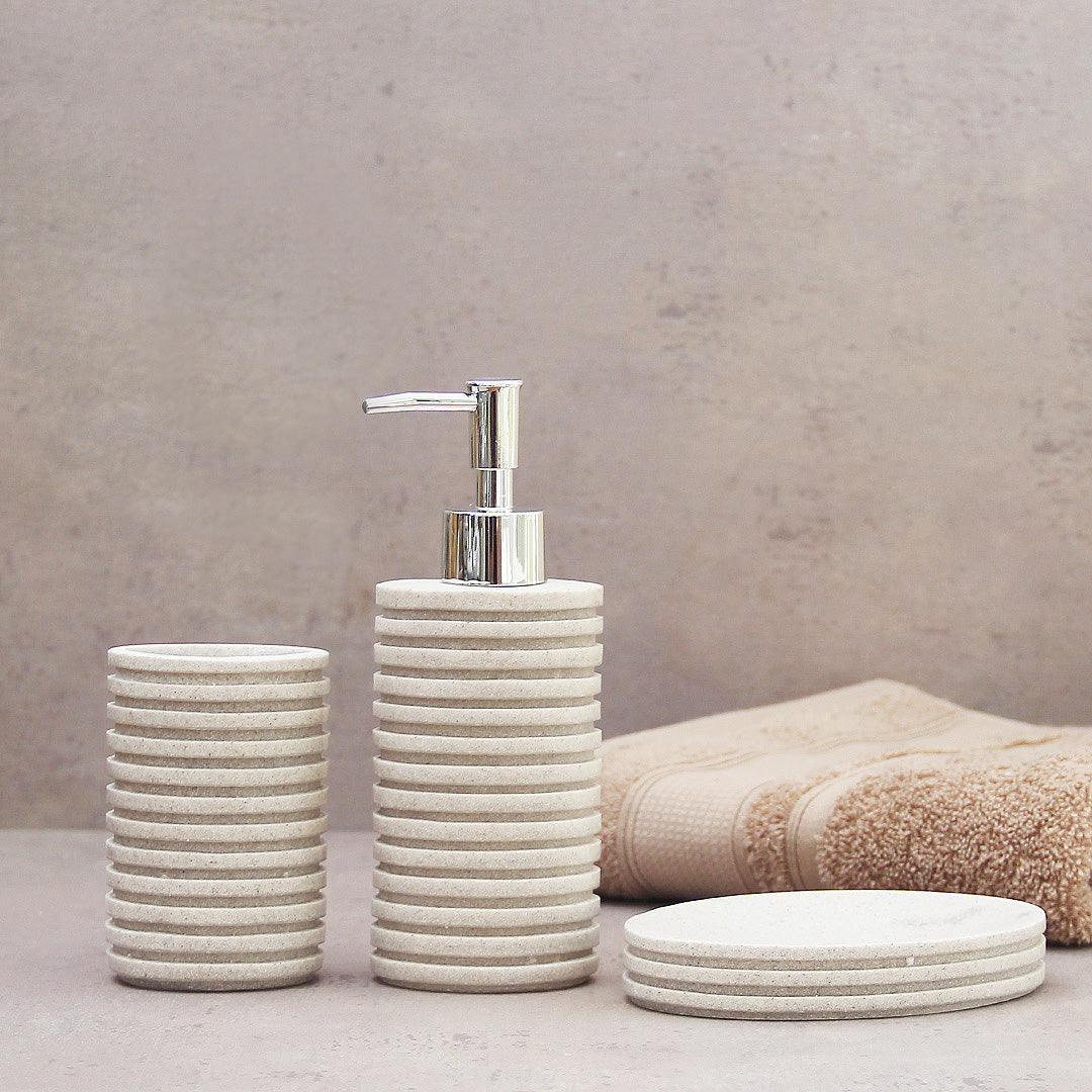 Vaso de Baño Piedra Rayas Beige