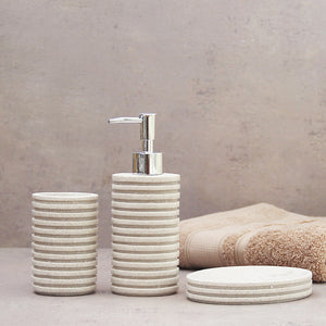 Vaso de Baño Piedra Rayas Beige