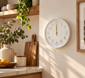Reloj Blanco y Oro 29 cm