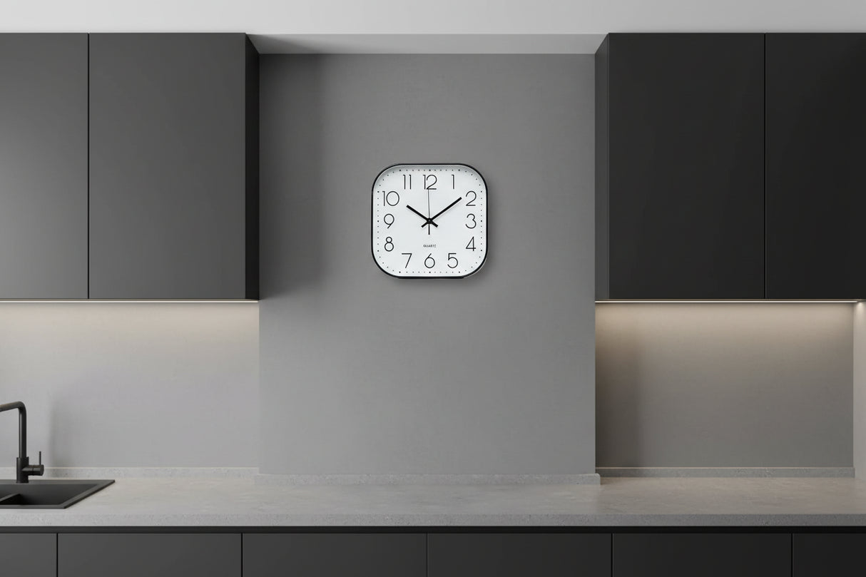 Reloj Square Black 30 cm