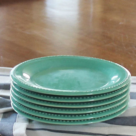 Pack 6 platos playos Queen Menta