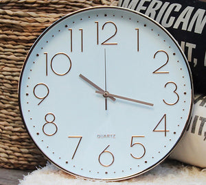 Reloj Cobre y Blanco 35 cm