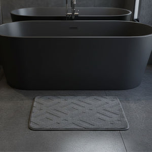 Alfombra de Baño Geo Soft Gris Oscuro 40x60 cm