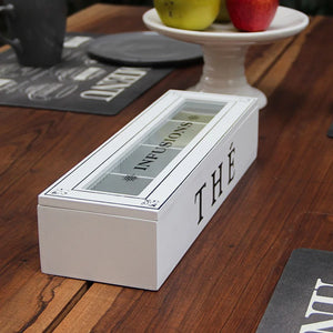 Pack 4 Jarros Positano Verde/ Caja de Té Infusions 33 cm x 11 cm x 9 cm
