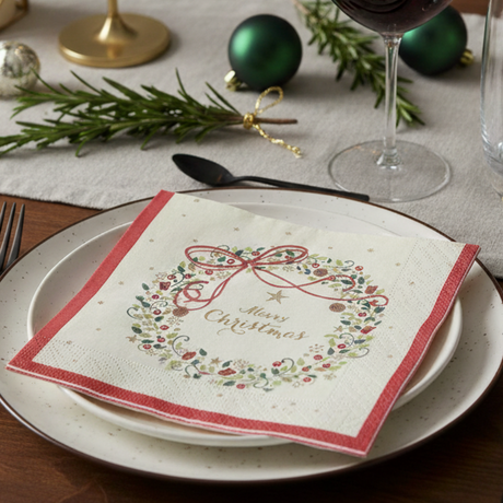 Paquete de Servilletas Christmas Ring