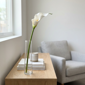 Calla Lily White Stem 58 cm