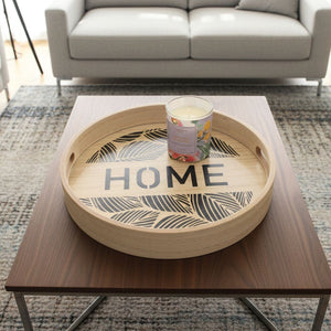 Bandeja Grande Leaf Negra