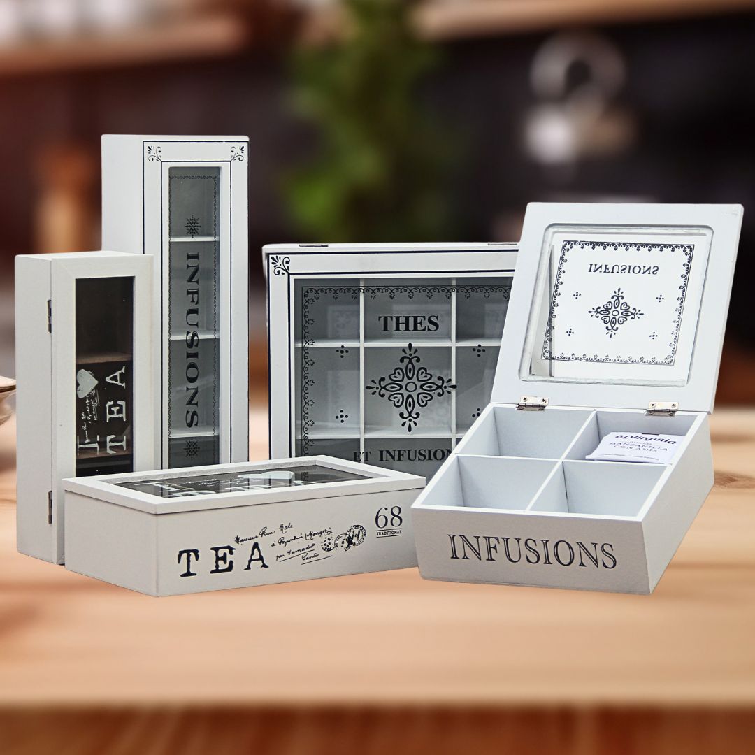 Caja de Te Vintage 23x9x7 cm