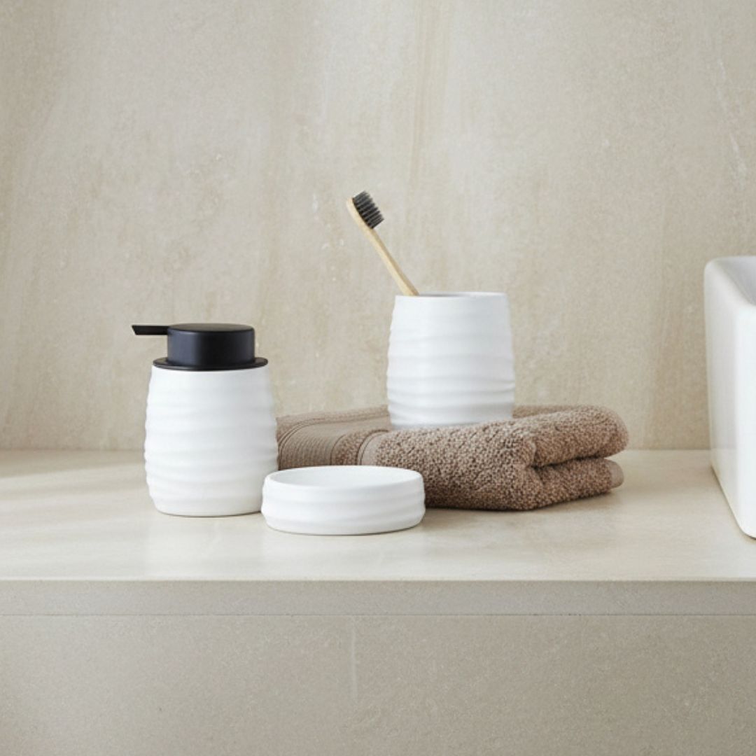 Set de Baño x 3 Piezas Potenza Blanco