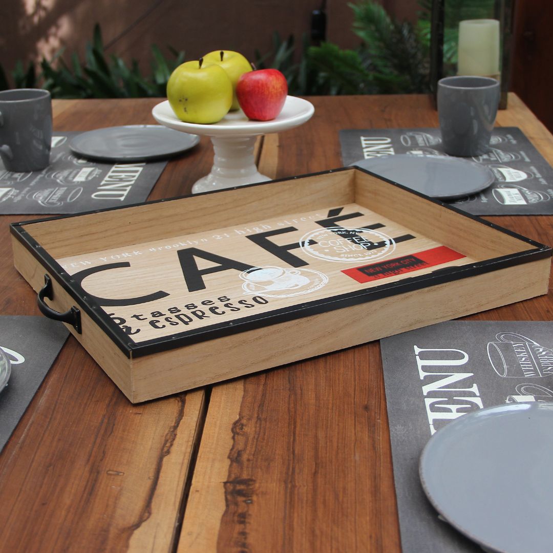 Bandeja Café Vintage 45 x 35 cm Brown