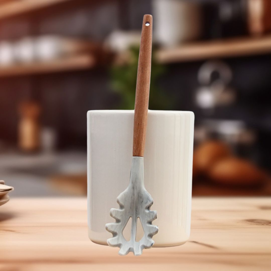Cuchara de Pastas Silicona mango madera